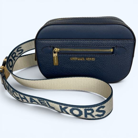 Michael Kors Handbags - Michael Kors Jet Set Small Belt Bag Crossbody Navy Blue